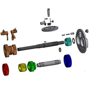 GEARBOX INTERNALS TWIN