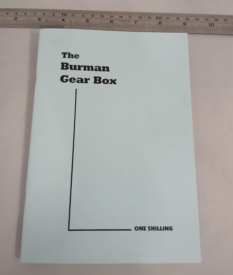 BURMAN GEARBOX BOOKLET