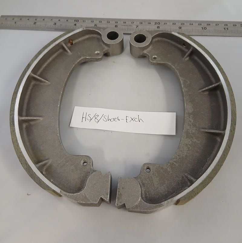 EXCHANGE- BRAKE SHOES 8INS PAIR