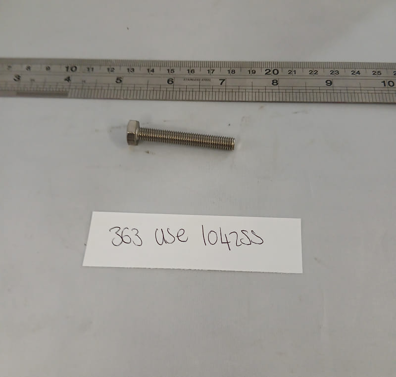 USE - 1042SS - 1/4BSF X 1.1/2  HEX SET