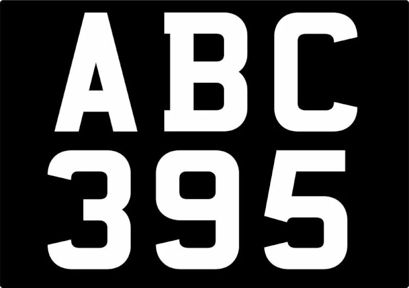 NUMBER PLATE LETTERS