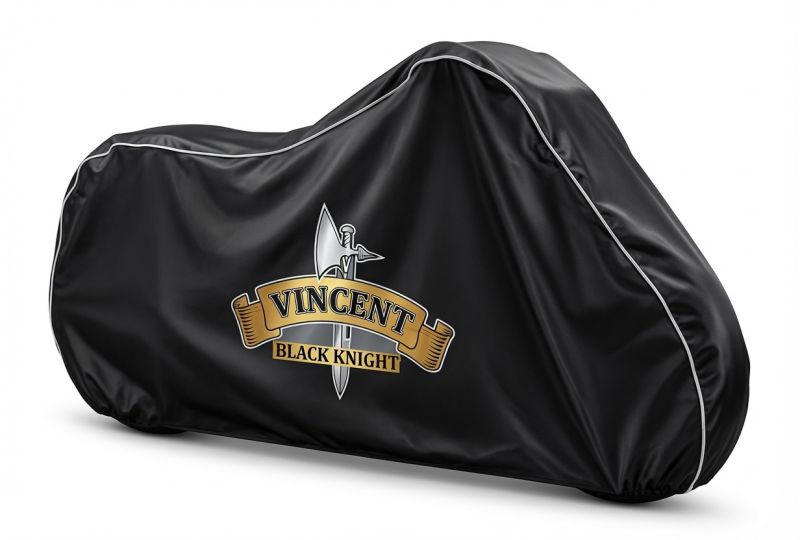 MOTORCYCLE COVER WITH LOGO, D BLACK KNIGHT